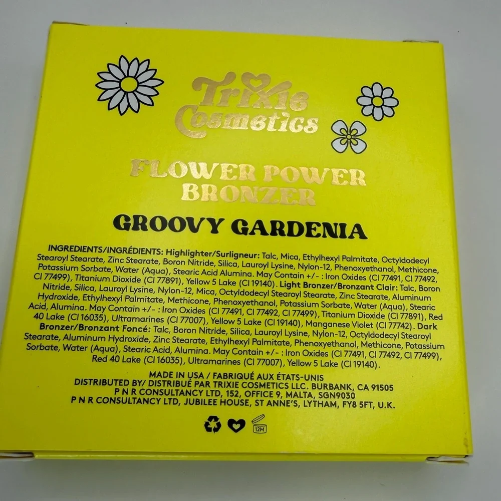 Trixie Cosmetics Flower Power Groovy Gardenia Large Bronzer NIB